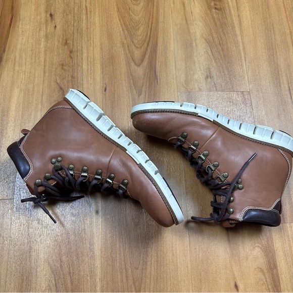 Cole Haan Tan Leather High-Top Boots main image 5